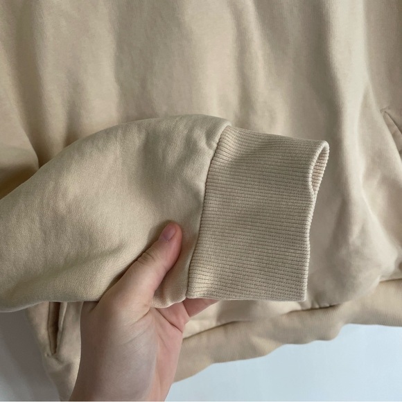 Pangaia Beige 365 Hoodie 100% Organic Cotton Tan Cream Unisex Pocket M - Picture 8 of 13